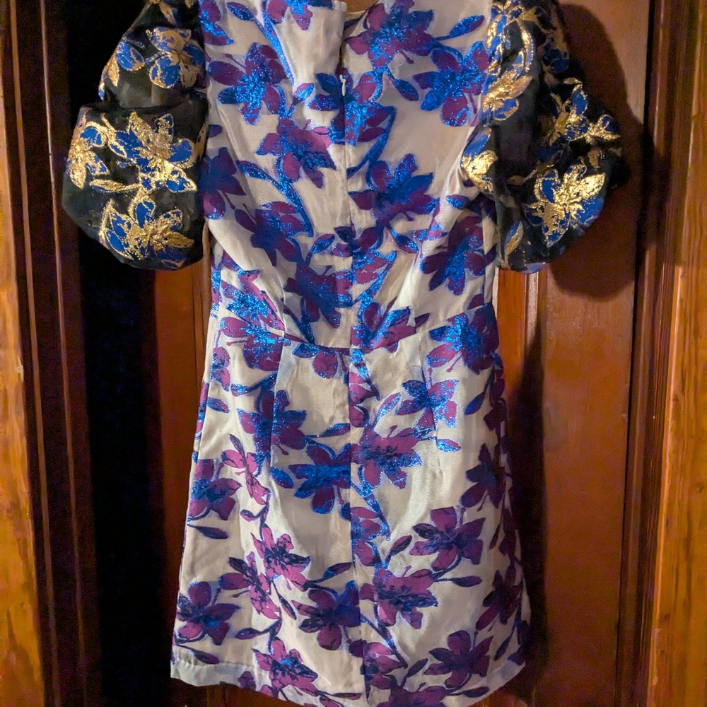 Munthe Floral Mini Dress with Puff Sleeves